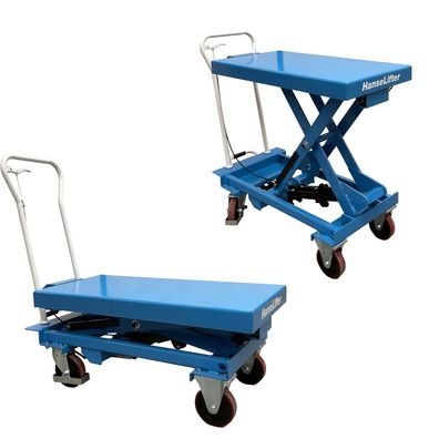 Hanselifter manueller mobiler Hubtisch mit Waage SPA500W Hubhoehe 12020mm Tragkraft