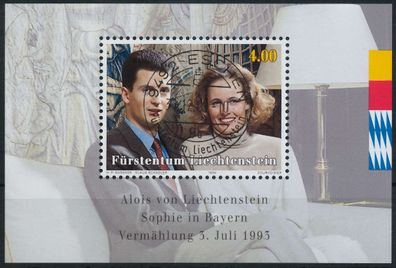 Liechtenstein BLOCK Kleinbogen Block 15 zentrisch gestempelt X117BAE