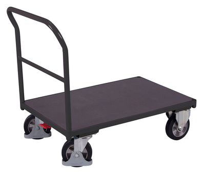 VARIOfit Schiebebuegelwagen 1000kg Tragkraft mit Siebdruckplatte 1025x700mm Anthrazi