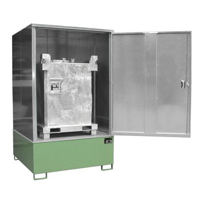 Bauer Gefahrstoff-Schrank GS-4, abschliesbar, fuer max. 1x1000l IPC, Resedagruen
