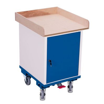 VARIOfit Fluegeltuerenschrank Ladeflaeche mit Rand 550x650mm RAL 5010 Enzianblau