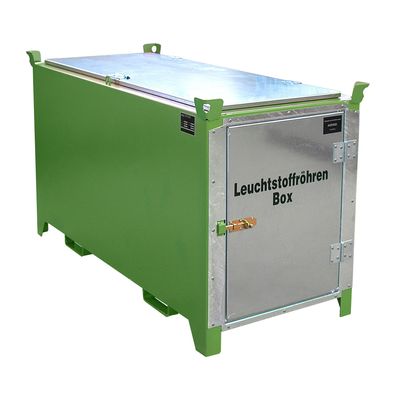 Bauer Leuchtstoffroehren-Box SL-D 150 nach ADR/RID 1.1.3.10c, Resedagruen mit verzin