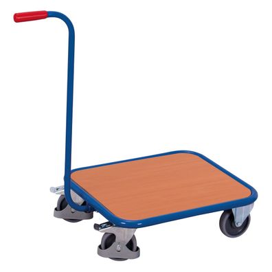 VARIOfit Griffroller mit Boden in Buchendekor 605x500mm RAL 5010 Enzianblau