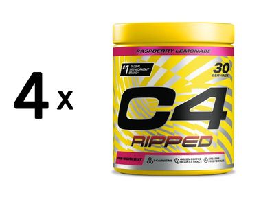 4 x Cellucor C4 Ripped (30 serv) Raspberry Lemonade