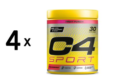 4 x Cellucor C4 Sport (30 Serv) Fruit Punch