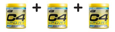 3 x Cellucor C4 Sport (30 Serv) Icy Blue Raspberry