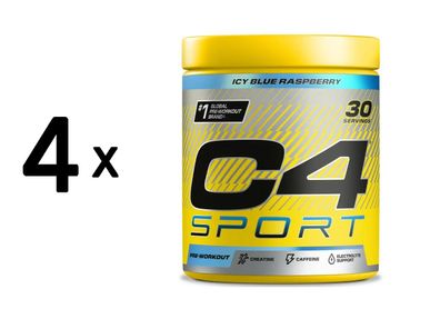 4 x Cellucor C4 Sport (30 Serv) Icy Blue Raspberry