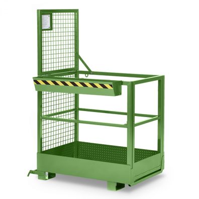 RR Industrietechnik Arbeitskorb Typ RAK-SLIM 800x800x1910mm RAL6011 Resedagruen