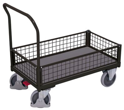 VARIOfit Kastenwagen mit 4 Drahtgitterwaenden 1210x750mm Anthrazitgrau RAL 7016