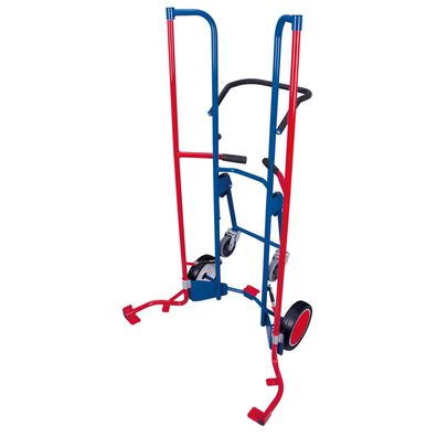 VARIOfit Stahl-Reifenkarre 200kg Tragkraft mit 2 Stuetzraedern Vollgummibereifung