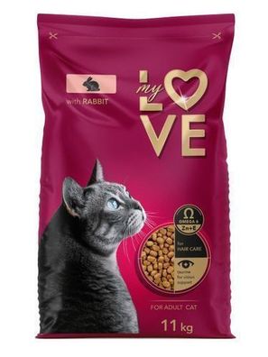 MY LOVE Trockenfutter für Katzen 11 kg Kaninchen