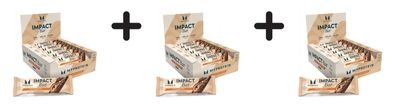 3 x Myprotein Impact Protein Bar (12x64g) Fudge Brownie