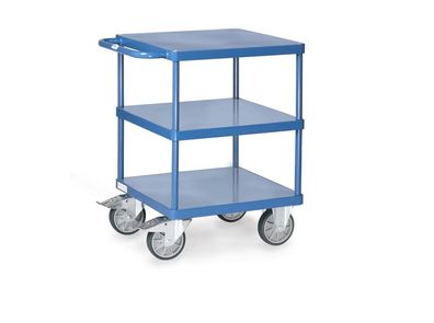 Fetra Tischwagen mit Stahlblech Plattformen, buendig mit Rahmen Ladeflaeche 600 x 60