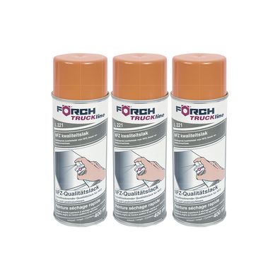 3x FOERCH NFZ-QUALITÄTSLACK L221 0.4 LTR Lackspray Landmaschinen Bau