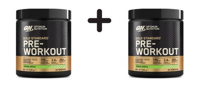 2 x Optimum Nutrition Gold Standard Pre-Workout (330g) Green Apple