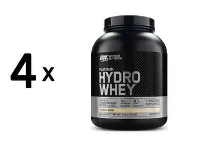 4 x Optimum Nutrition Platinum Hydro Whey (1590g) Vanilla Bean