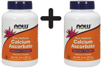 2 x NOW Foods Calcium Ascorbate, Pure Buffered Powder - 227g