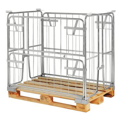 Kongamek Palettencontainer verzinkt 1000mm hoch passend zu Europaletten 1200x800mm