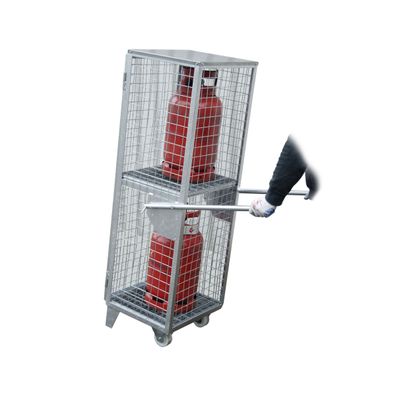 Bauer Gasflaschen-Depot GFD-R 2, feuerverzinkt, 2 Tueren, Drahtgitter fuer 2x 11 kg