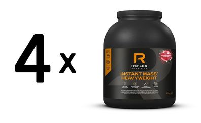 4 x Reflex Nutrition Instant Mass Heavyweight, Strawberries & Cream - 2000g