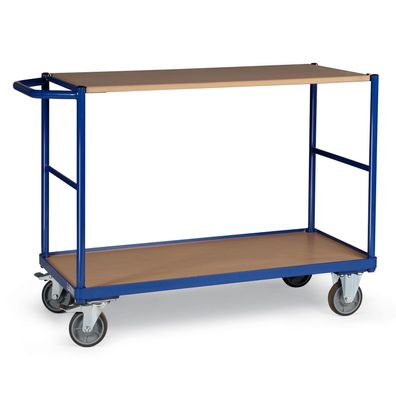 Bako Logistiksysteme Tischwagen ohne Bordkante 2 Ladeflaechen und waagerechtem Schie