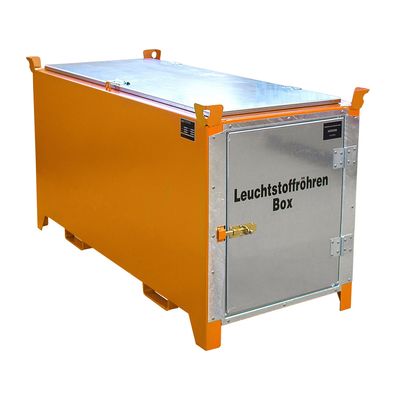 Bauer Leuchtstoffroehren-Box SL-D 200 nach ADR/RID 1.1.3.10c, Gelborange mit verzink