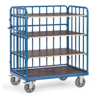Fetra Super-MultiVario-Transporter Etagenwagen mit 4 Etagen mit Stirnwaenden und Lae