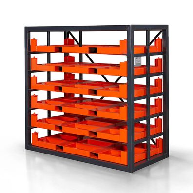 RR Industrietechnik Kassettenregal Typ RKR-25 Mittelformatbleche 291x140x228cm BxTxH