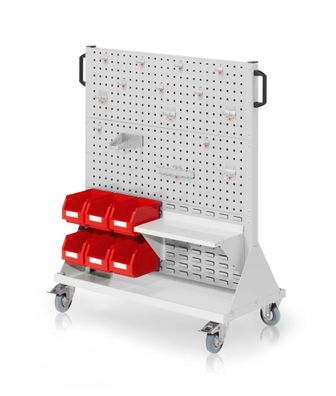 Kappes RasterMobil® mobiler Arbeitsplatzschrank Groese #3 1230x1000x500mm 4 Lochpla