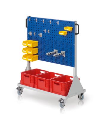 Kappes RasterMobil® mobiler Arbeitsplatzschrank Groese #3 1230x1000x500mm - 2x Loch