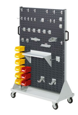 Kappes RasterMobil® mobiler Arbeitsplatzschrank Groese #4 1580x1000x500mm 4x Lochpl