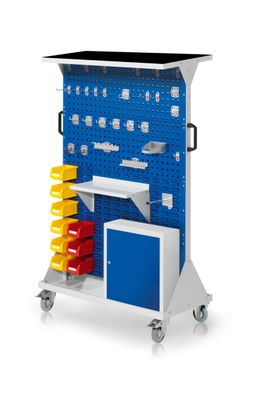 Kappes RasterMobil® mobiler Arbeitsplatzschrank Groese #4 1580x1000x500mm 4x Lochpl
