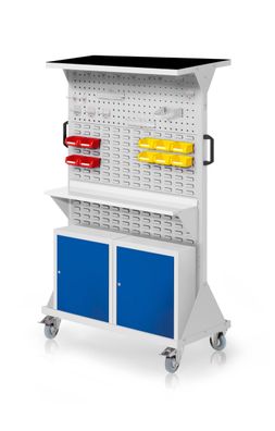 Kappes RasterMobil® mobiler Arbeitsplatzschrank Groese #4 1580x1000x500mm 2x Lochpl
