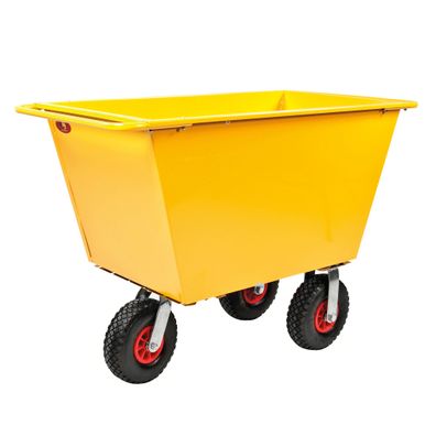 Kongamek Abfallwagen 1150x730x910mm Luftbereifung mit 3 Raedern und 300l Volumen