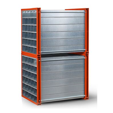 RR Industrietechnik Wabenregal RWR-25/1 1000x1000x1000mm mit 25 Faechern RAL 2004 Re