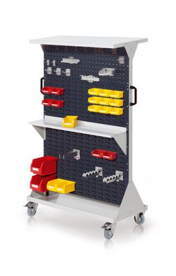 Kappes RasterMobil® mobiler Arbeitsplatzschrank Groese #4 1580x1000x500mm 2x Lochpl
