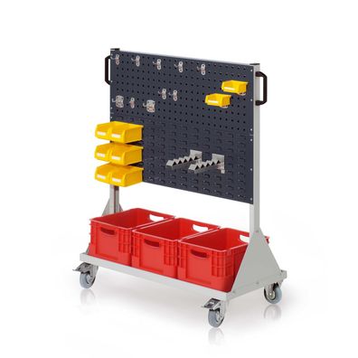 Kappes RasterMobil® mobiler Arbeitsplatzschrank Groese #3 1230x1000x500mm - 2x Loch