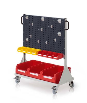 Kappes RasterMobil® mobiler Arbeitsplatzschrank Groese #3 1230x1000x500mm - 4x Loch
