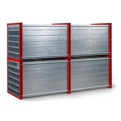 RR Industrietechnik Wabenregal RWR-12/3 3000x1000x1000mm mit 12 Faechern RAL 7016 An