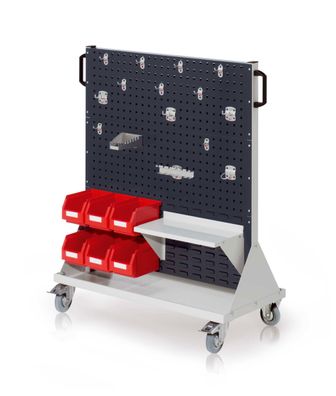 Kappes RasterMobil® mobiler Arbeitsplatzschrank Groese #3 1230x1000x500mm 4 Lochpla