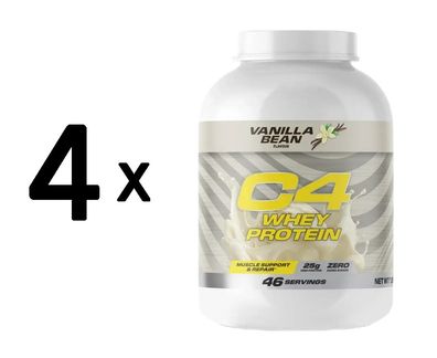 4 x Cellucor C4 Whey Protein, Vanilla Bean - 1587g