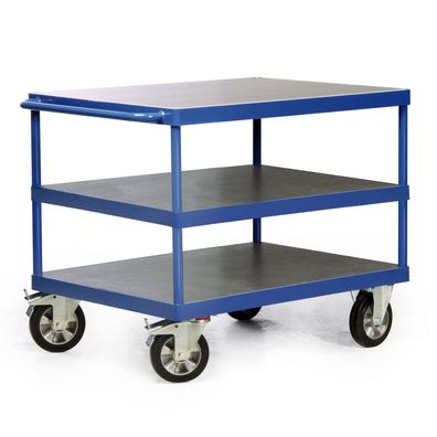 Bako Logistiksysteme Tischwagen R1200 mit 3 Ladeflaechen und Schiebegriff 1200kg Tra