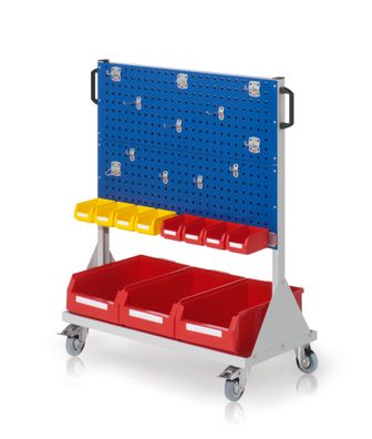 Kappes RasterMobil® mobiler Arbeitsplatzschrank Groese #3 1230x1000x500mm - 4x Loch