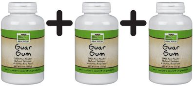 3 x NOW Foods Guar Gum, 100% Pure Powder - 227g