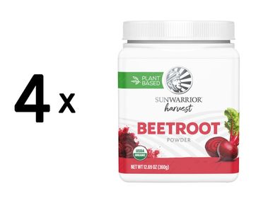 4 x Sunwarrior Organic Beetroot Powder (360g)