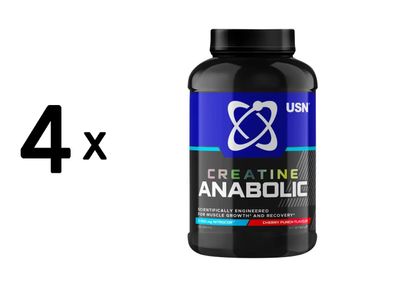 4 x USN Creatine Anabolic 5000 (900g) Cherry Punch