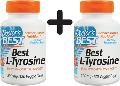 2 x Doctors Best Best L-Tyrosine, 500mg - 120 vcaps