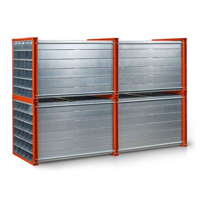 RR Industrietechnik Wabenregal RWR-64/3 3000x1000x1000mm mit 64 Faechern RAL 2004 Re