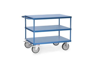 Fetra Tischwagen mit Stahlblech Plattformen, buendig mit Rahmen Ladeflaeche 1.200 x