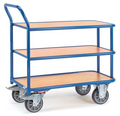 Fetra Tischwagen 3 Etagen 400kg Tragkraft, 850x500mm Ladeflaeche